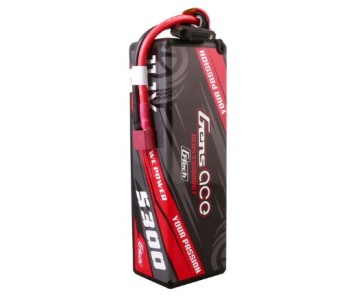 Gens Ace - 1751 - G-Tech 5300mAh 3S1P 11.1V 60C LiPo Battery Pack with Deans Plug Hardwired (138x46x38mm +/- Manufacturer's Specifications)