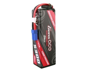 Gens Ace - 1752 - G-Tech 5300mAh 3S1P 11.1V 60C LiPo Battery Pack with EC5 Plug Hardwired (139x45.7x38.3mm +/- Manufacturer's Specifications)