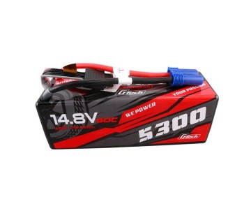 Gens Ace - 1842 - G-Tech 5300mAh 14.8V 60C 4S1P HardCase LiPo Battery14# With EC5 Plug