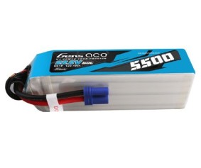 Gens Ace - 1736 - G-Tech 5500mAh 6S1P 22.2V 60C Lipo Battery Pack with EC5 Plug Soft Pack (162x46x56mm +/- Manufacturer's Specifications)