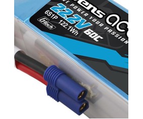 Gens Ace - 1736 - G-Tech 5500mAh 6S1P 22.2V 60C Lipo Battery Pack with EC5 Plug Soft Pack (162x46x56mm +/- Manufacturer's Specifications)