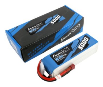 Gens Ace - 1059 - 5000mAh 45C 5S 18.5V Lipo Battery Pack With Deans Plug