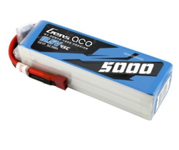 Gens Ace - 1059 - 5000mAh 45C 5S 18.5V Lipo Battery Pack With Deans Plug