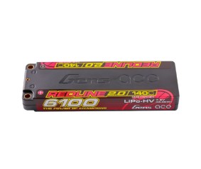 Gens Ace - 1925 - Redline 2.0 Series 6100mAh 2S1P 7.6V 140C HardCase HV Lipo Battery