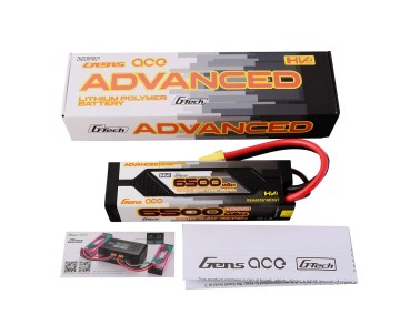 Gens Ace - 1781 - G-Tech Advanced 6500mAh 3S1P 11.4V 100C HardCase Lipo Battery Pack 60# With EC5 Plug