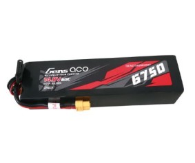 Gens Ace - 1756 - G-Tech 6750mAh 4S1P 14.8V 60C LiPo Battery Pack with XT60 Plug Soft Pack (184x50x35mm +/- Manufacturer's Specifications)