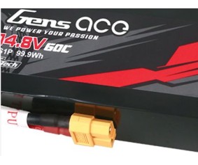 Gens Ace - 1756 - G-Tech 6750mAh 4S1P 14.8V 60C LiPo Battery Pack with XT60 Plug Soft Pack (184x50x35mm +/- Manufacturer's Specifications)