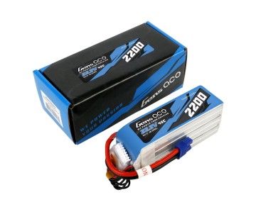 Gens Ace - 1048 - 2200mAh 22.2V 45C LiPo Battery - EC3 Plug 125x39x36.7mm