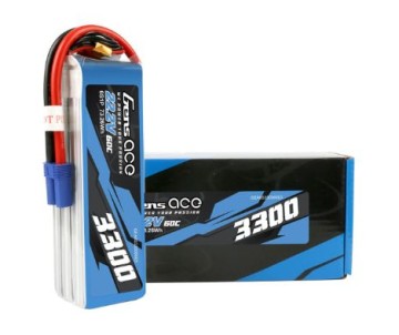 Gens Ace - 1056 - 3300mAh 22.2V 60C 6S1P LiPo Battery Pack with EC5 Plug