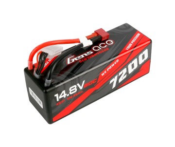 Gens Ace - 1101 - 7200mAh 14.8V 60C Hard Case LiPo Battery - Deans Plug 138x47x50mm