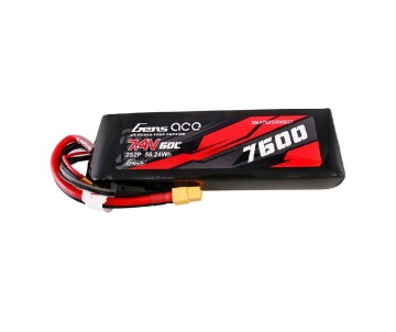 Gens Ace - 1871 - G-Tech 7600mAh 7.4V 60C 2S2P LiPo Battery Pack With XT60 Plug