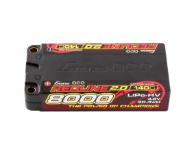 Gens Ace - 1930 - Redline 2.0 Series 8000mAh 1S 3.8V 140C HardCase Lipo Battery With 5.0mm Bullet