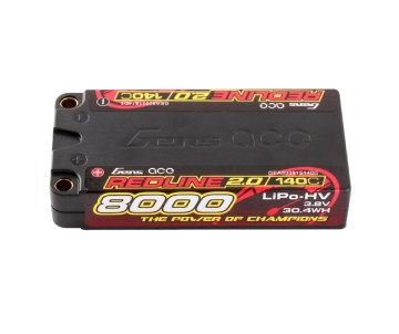 Gens Ace - 1930 - Redline 2.0 Series 8000mAh 1S 3.8V 140C HardCase Lipo Battery With 5.0mm Bullet