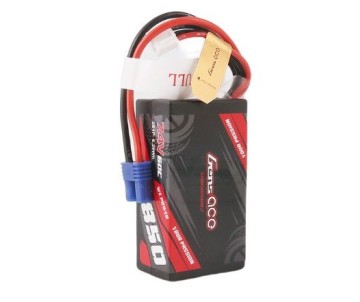 Gens Ace - 1644 - 850mAh 7.4V 60C 2S1P LiPo Battery Pack with EC2 Plug