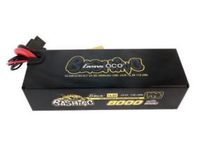 Gens Ace - 1746 - G-Tech Bashing 8000mAh 4S1P 14.8V 100C LiP Battery Pack with EC5 Plug Hardwired (159x54x43mm +/- Manufacturer's Specifications)