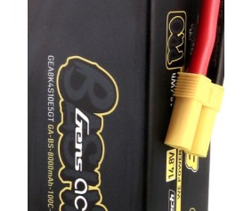 Gens Ace - 1746 - G-Tech Bashing 8000mAh 4S1P 14.8V 100C LiP Battery Pack with EC5 Plug Hardwired (159x54x43mm +/- Manufacturer's Specifications)