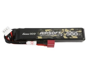 Gens Ace - 1423 - 900mAh 3S1P 11.1V 25C Airsoft Battery with Dean Plug