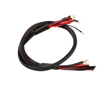 Gens Ace - 1851 - 2S/4S Charge Cable: 5mm Bullet With 4.0mm Bullet Connector
