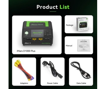 Gens Ace iMars D1000 Plus G-Tech Smart Charger, Dual Channel, AC 1000W