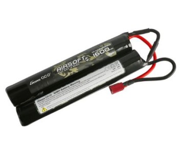 Gens Ace - 1427 - 1600mAh 9.6V 8S1P Airsoft Gun Nunchuck-Style NIMH Battery with Deans Plug Gens Ace - 1427 - 1600mAh 9.6V 8S1P Airsoft Gun Nunchuck-Style NIMH Battery with Deans Plug