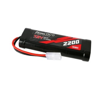 Gens Ace - 1254 - 2200mAh 6 Cell 7.2V Nimh Tamiya Plug Soft Case 139x48x25mm