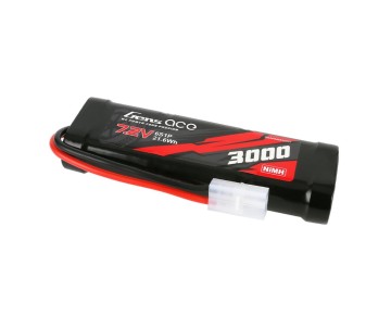 Gens Ace - 1255 - 3000mAh 6 Cell 7.2V Nimh Tamiya Plug Soft Case 135x 47x24mm