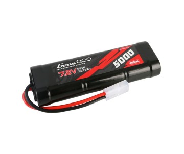 Gens Ace - 1256 - 5000mAh 6 Cell 7.2V Nimh Tamiya Plug Soft Case 142x48.5x25.5mm