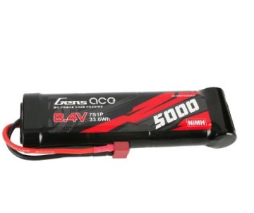 Gens Ace - 1258 - 5000mAh 8.4V NiMH Battery Flat Style with Deans Plug