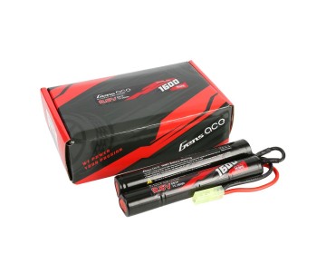 Gens Ace - 1253 - 1600mAh 8S1P 9.6V  Airsoft Gun Nunchuck-Style NIMH Battery