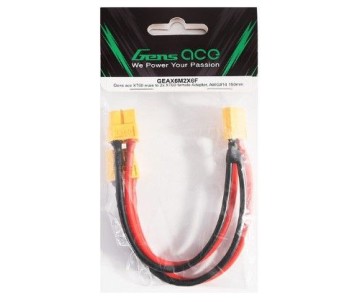 Gens Ace - 1524 - XT60 Male to 2x XT60 Female Parallel Adapter, AWG#14 150mm 