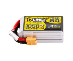 Tattu R-Line - 1916 - Version 5.0 1050mAh 6S 22.2V 150C Lipo Battery Pack With XT60 Plug