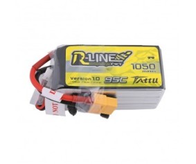 Tattu - 488 - 1050mAh 6S1P 22.2V 95C LiPo XT60 Plug Soft Case Racing Line 73.5x36x35.5mm