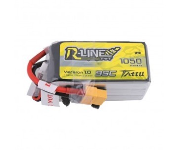 Tattu - 488 - 1050mAh 6S1P 22.2V 95C LiPo XT60 Plug Soft Case Racing Line 73.5x36x35.5mm