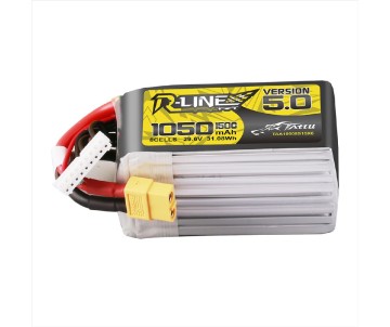 Tattu R-Line - 1944 - Version 5.0 1050mAh 8S 29.6V 150C Lipo Battery Pack With XT60 Plug