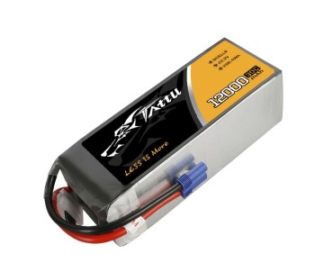 Tattu - 999 - 12000mAh 22.2V 30C 6S Lipo Battery Pack with EC5 for UAV Drone 190x71x54mm
