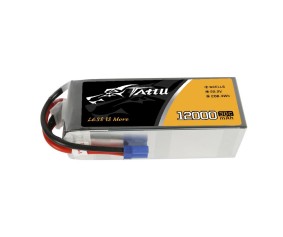 Tattu - 999 - 12000mAh 22.2V 30C 6S Lipo Battery Pack with EC5 for UAV Drone 190x71x54mm