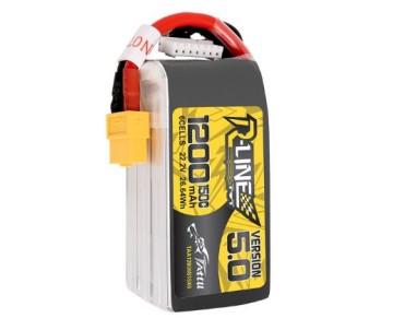 Tattu - 1460 - R-Line Version 5.0 1200mAh 6S1P 22.2V 150C LiPo Battery Pack with XT60 Plug