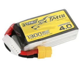 Tattu - 1395 - R-Line Version 4.0 1300mAh 4S1P 14.8V 130C LiPo Battery Pack with XT60 Plug 