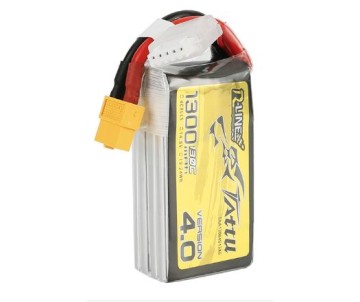 Tattu - 1395 - R-Line Version 4.0 1300mAh 4S1P 14.8V 130C LiPo Battery Pack with XT60 Plug 