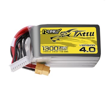 Tattu R-Line - 1943 - Version 4.0 1300mAh 8S 29.6V 130C Lipo Battery Pack With XT60 Plug