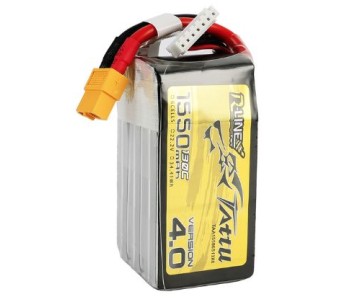 Tattu - 1398 - R-Line Version 4.0 1550mAh 6S1P 22.2V 130C LiPo Battery Pack with XT60 Plug