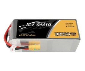 Tattu - 1763 - 16000mAh 4S1P 14.8V 30C LiPo Battery Pack with XT90-S Plug (193x76x44.5mm +/- Manufacturer's Specifications)