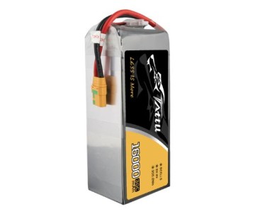 Tattu - 1763 - 16000mAh 4S1P 14.8V 30C LiPo Battery Pack with XT90-S Plug (193x76x44.5mm +/- Manufacturer's Specifications)