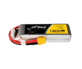 Tattu - 104 - 1800mAh 4S1P 14.8V 75C LiPo XT60 Plug Soft Case 106x36x25mm