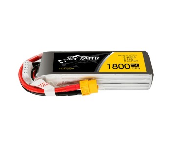 Tattu - 104 - 1800mAh 4S1P 14.8V 75C LiPo XT60 Plug Soft Case 106x36x25mm