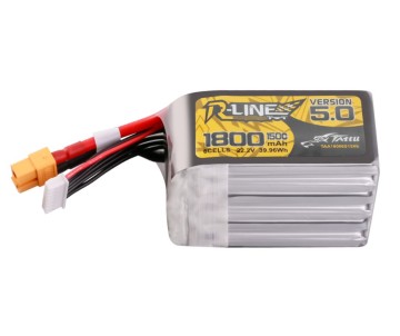 Tattu R-Line - 1948 - Version 5.0 1800mAh 6S 22.2V 150C Lipo Battery Pack With XT60 Plug