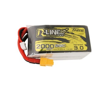 Tattu R-Line - 599 - Version 3.0 2000mAh 14.8V 120C 4S1P Lipo Battery Pack with XT60 Plug 78x39x41mm