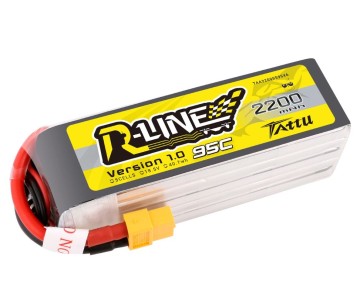 Tattu R-Line - 1528 - 2200mAh 5S1P 18.5V 95C LiPo XT60 Plug Soft Case 108x35x28mm