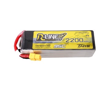 Gens Ace Tattu R-Line 22.2V 2200mAh 6S 95C FPV LiPo Battery With XT60 Plug For 7