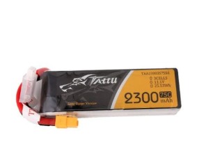 Tattu - 1634 - 2300mAh 3S1P 11.1V 75C LiPo Battery XT60 Plug Soft Case 106x34x23mm